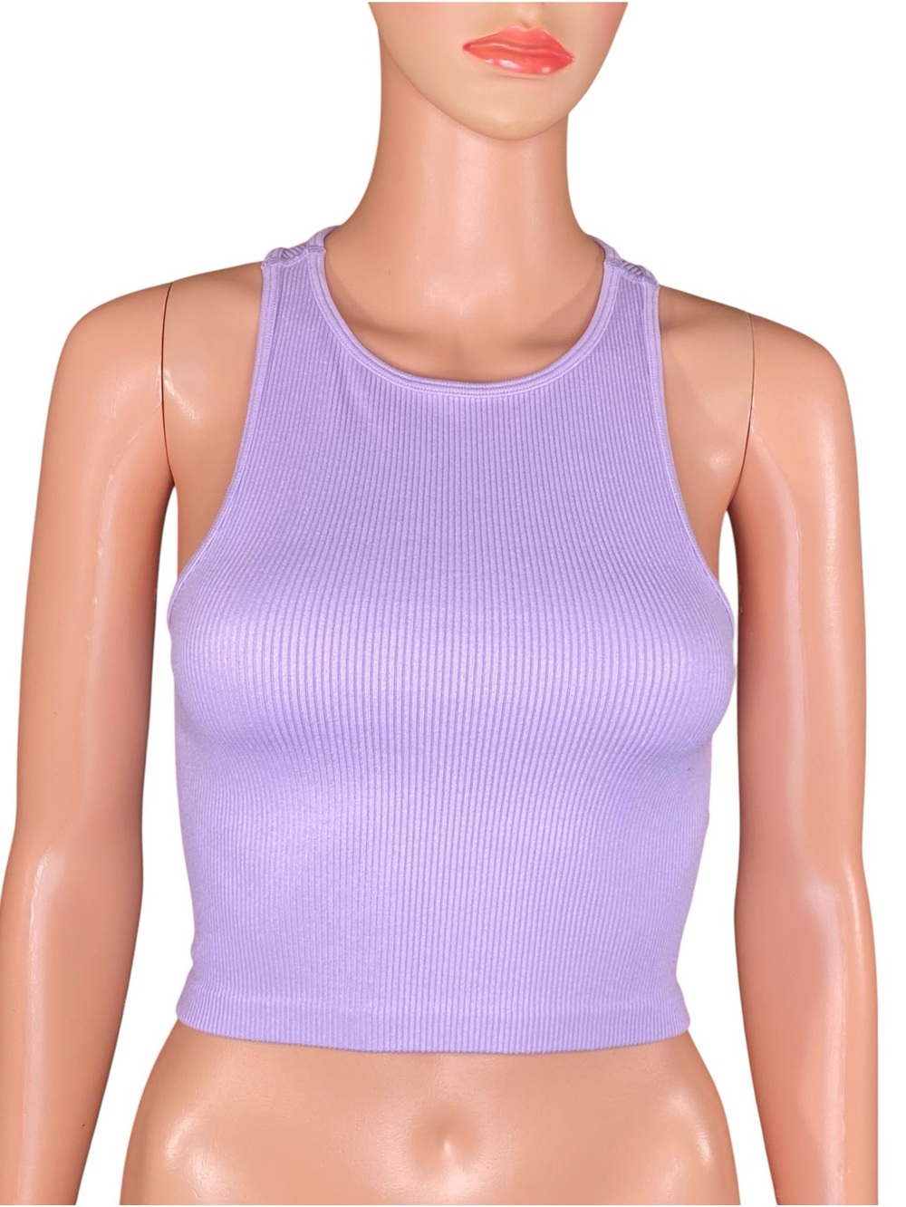 Aeropostale Seriously Soft Tank Ribbed Lavender Cropped Style Warm Weather SM
